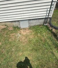 Crawl space entry door