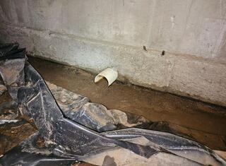 Open Pipe in Crawl Space