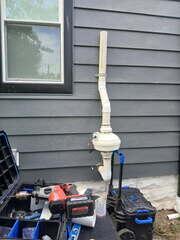 Exterior exhaust piping