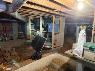 This homeowner was using their crawl space to store their valuables when they noticed water intrusion.