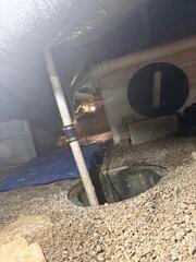 Insufficient Crawl Space Sump Pump Before Repairs