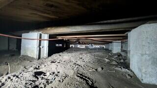 This crawl space is unsealed and is exposed to the outside elements.
