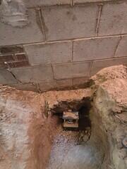 Helical Pier Installed to Stabilize the Foundation