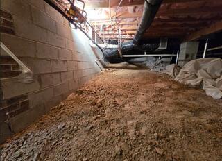 Foundation Stabilized and Crawl Space Restored