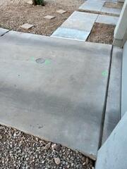 Sinking Concrete Driveway Before Repair in Phoenix, AZ