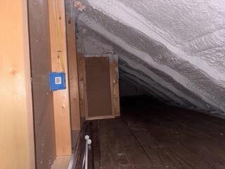 Spray Foamed Side Attic