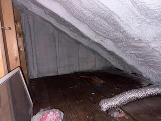 Spray Foamed Side Attic