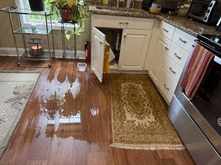 Sink Leak Causes Significant Water Damage