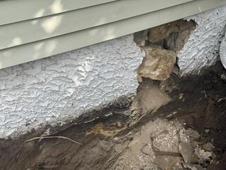 Crumbling Foundation Wall