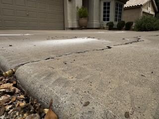 Sunken Concrete Driveway in Gilbert, AZ