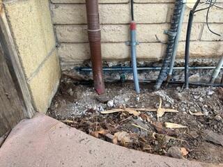 Exposed Foundation During Mesa Stem Wall Repair