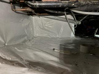 Crawl Space Encapsulation Around Utilities