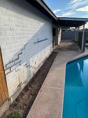 Stem Wall Damage Before Repair in Mesa, AZ