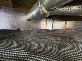 Insulate crawl space walls with rigid foam
