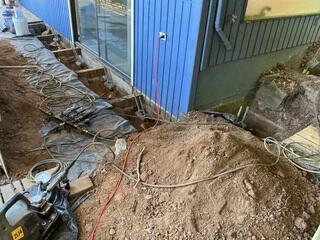 Hydraulic Lifting of Foundation with Basement Waterproofing - Portland, OR