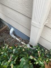 Sump Pump Drain Line Tied Into Gutter Drain Line