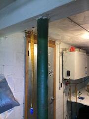 Replacing a Failing Lally Column in Woburn, MA