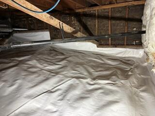 Crawl Space Vapor Barrier Installed Along Perimeter