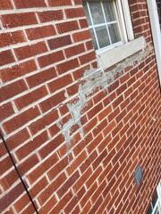 Cracks in brick