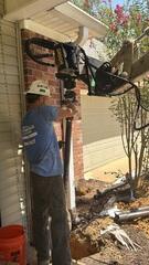 Helical pier installation