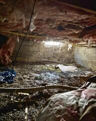 Dark and Wet Crawl Space