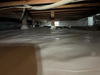 Crawl Space Moisture Barrier Around Supports