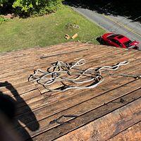 After removal of asphalt shingle