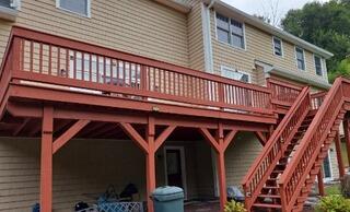 Full-service exterior wood deck restoration, restoring strength and beauty from the ground up.