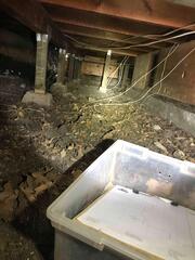 Dirty Crawl Space Before Repair in Los Angeles, CA