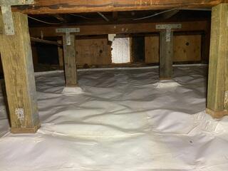 Encapsulation Around Crawl Space Supports
