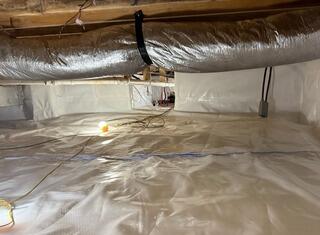 Crawl Space Encapsulation with Vapor Barrier and Builti-In SilverGlo