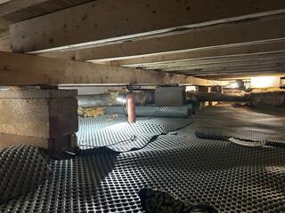 Drainage Matting is Installed