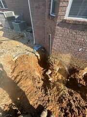 Areas Excavated for Pier Installation