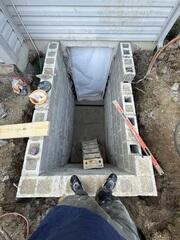 Concrete Block Stairwell Construction