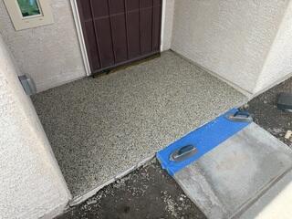 New Vuba Stone Finish at the Front Entrance