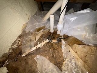 Moisture in crawlspace