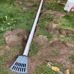 Installation du LawnScape pour l'évacuation de l'eau