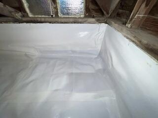 Crawl Space Wall Vapor Barrier and Sealed Vents