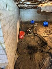 Crawl Space Ground Cover Before Encapsulation