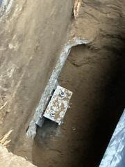 Finished Installation of Helical Piers - Ready to be Buried