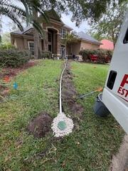 Discharge Line Directs Water Away from the Home