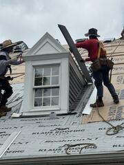 Installing Drip Edge Along the Dormer