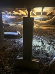 Adjustable SmartJack Support in a Show Low Crawl Space