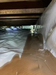 Crawl Space Wall and Floor Vapor Barrier Installation