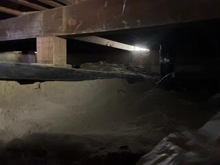 Existing Crawl Space Support and Plumbing Before Encapsulation
