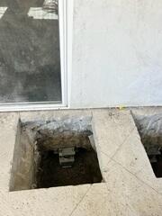Push Pier Installation Near a Sliding Door in Santa Ana