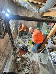 Saber Crew Removes Concrete for Foundation Access
