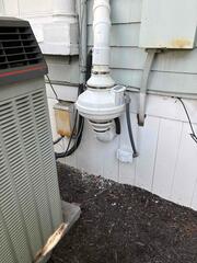 Exterior Radon Fan Installation
