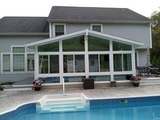 Todd and Orianna's sunroom by the pool in Mechanicville
