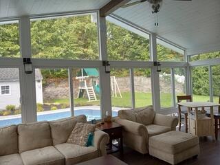 Todd and Orianna's sunroom by the pool in Mechanicville